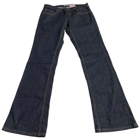 Dickies Womens Jeans Size 8 Relaxed Boot Cut Low Rise Dark Wash Blue Denim Jeans - Picture 1 of 13